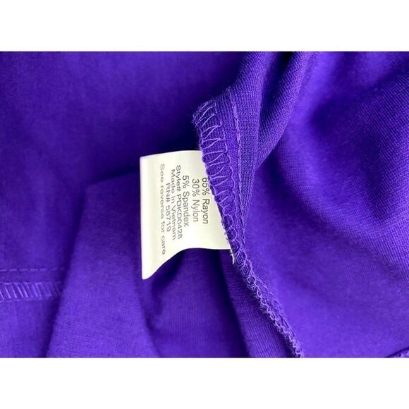 NY Collection Sheath Dress Petite Medium Purple PM Knit NEW - Picture 8 of 11